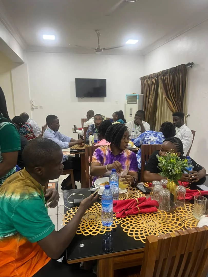 Couples sharing a meal at the retreat